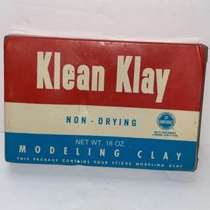 KLEAN KLAY Modeling Art Craft Clay Gray #20 Non-Drying 16 oz. Old Stock